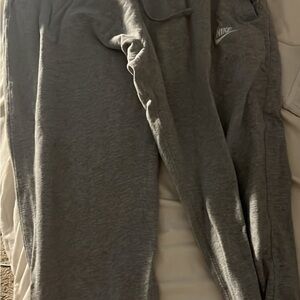 Grey Nike sweatpants